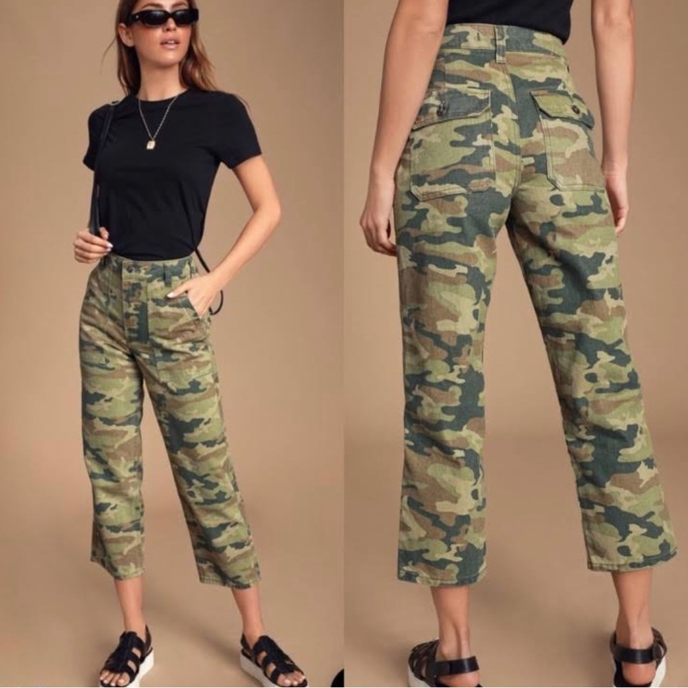 Free People Remy Camo Wide Leg Pant